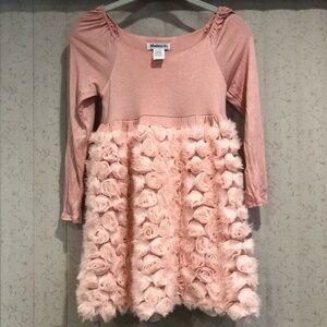 Malley too peachy pink rosette dress. Size 8